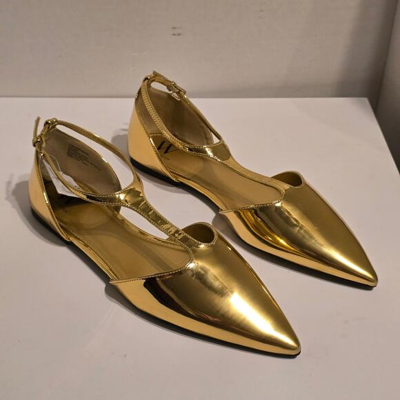 Worthington Kendie Gold Flats Women's Size 11 - Picture 1 of 6